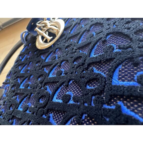 Christian Dior Lily Bowling Bag Mini Oblique Velvet & Canvas Gold Hardware W COA - Picture 5 of 7